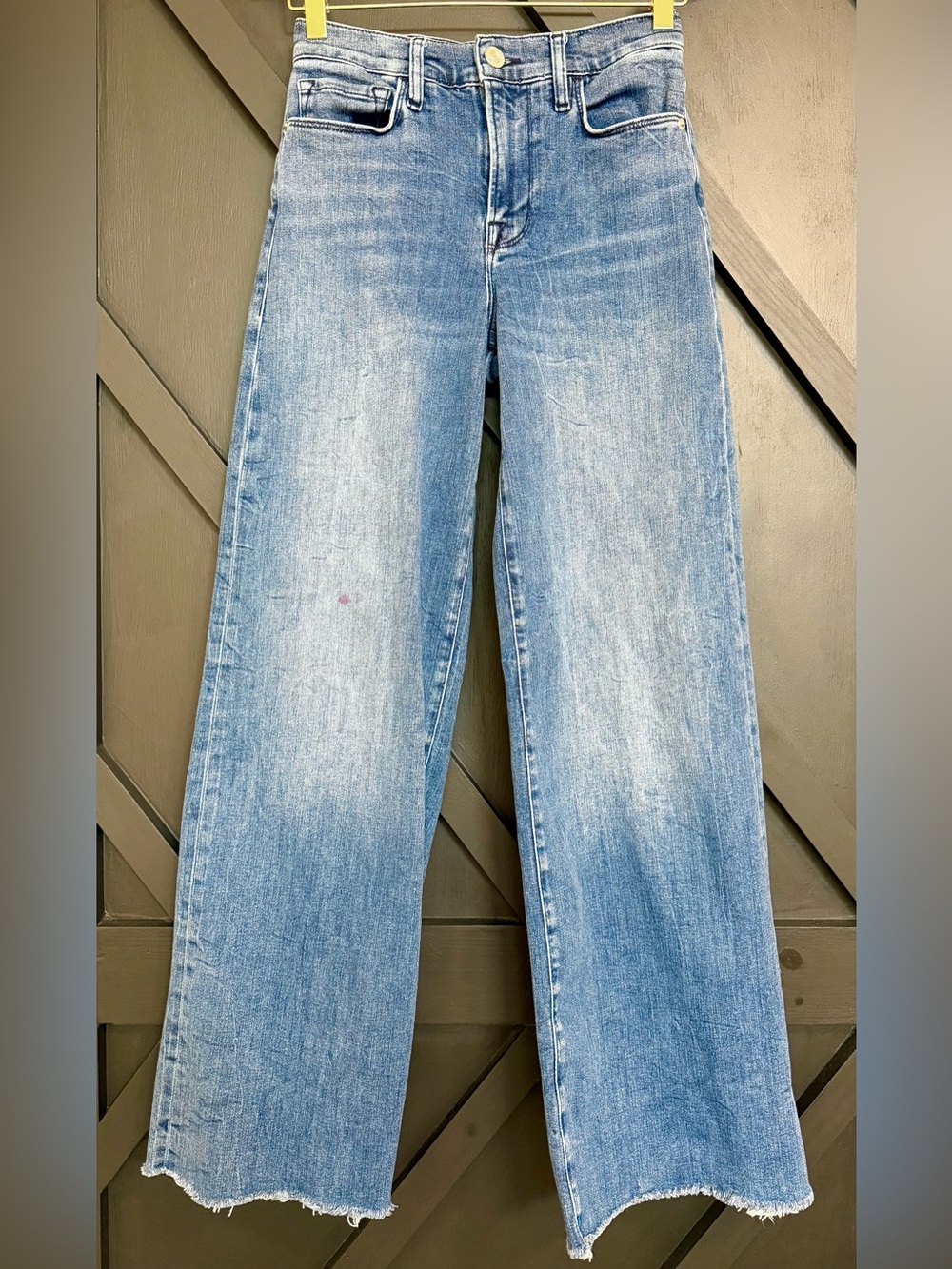 FRAME Le Slim Palazzo Jeans – Crossings Wash, Size 26 - Picture 6 of 15